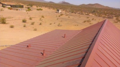 Standing Seam Metal Roof- Canyon Red