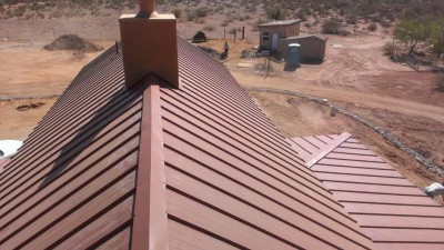 Standing Seam Metal Roof- Canyon Red